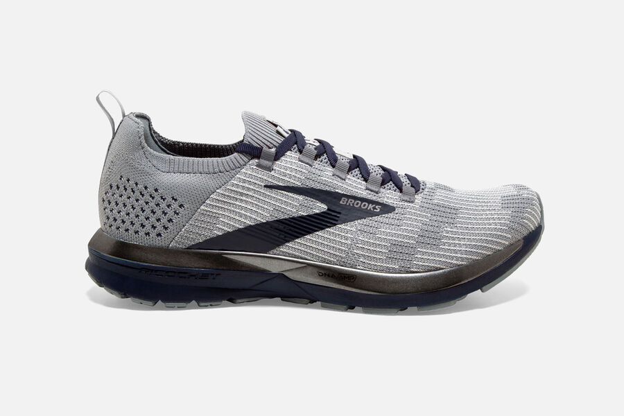 Brooks Ricochet 2 Mens Australia - Road Running Shoes - Grey/Navy (020-KBGRO)